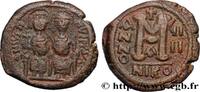 L'EMPIRE D'ANASTASE À MAURICE TIBÈRE (491-602) Follis JUSTIN II et SOPHIE Nicomédie 568-569 (26,5mm, 13,82g, 6h) -