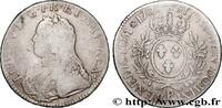 FRANCE Écu aux branches d'olivier, buste habillé LOUIS XV DIT LE BIEN AIMÉ Dijon 1726 (40,5mm, 28,5g, 6h) -