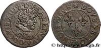 FRANCE Double tournois, 6e type LOUIS XIII LE JUSTE Lyon 1628 (20,5mm, 3,34g, 6h) -