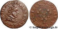 FRANCE Double tournois, type 4 de Villeneuve LOUIS XIII LE JUSTE Saint-André de Villeneuve-lès-Avignon 1626 (20,5mm, 3,39g, 6h) -