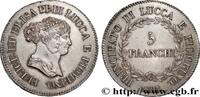 ITALIE - PRINCIPAUTÉ DE LUCQUES ET PIOMBINO - FÉLI 5 Franchi ITALIE - PRINCIPAUTÉ DE LUCQUES ET PIOMBINO - FÉLIX BACCIOCHI et ÉLISA BONAPARTE Florence 1805 (37,5mm, 24,95g, 6h) -