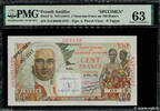 ANTILLES FRANÇAISES 1 NF sur 100 Francs La Bourdonnais Spécimen ANTILLES FRANÇAISES 1 NF sur 100 Francs La Bourdonnais Spécimen 1960 pr.NEUF -