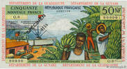 ANTILLES FRANÇAISES 50 Nouveaux Francs Spécimen ANTILLES FRANÇAISES 50 Nouveaux Francs Spécimen 1962 pr.NEUF -