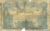 FRANCE 100 Francs type 1862 - Bleu à indices Noirs FRANCE 100 Francs type 1862 - Bleu à indices Noirs 1870 pr.B -