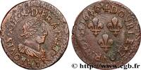 FRANCE Double tournois, 15e type de La Rochelle LOUIS XIII LE JUSTE La Rochelle 1640 (20,5mm, 2,24g, 6h) -