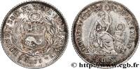 PÉROU 1/2 Dinero “Liberté” PÉROU Lima 1863 (15mm, 1,26g, 6h) -