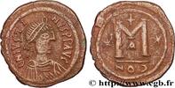 L'EMPIRE D'ANASTASE À MAURICE TIBÈRE (491-602) Follis JUSTINIEN Ier Constantinople 527-537 (31,5mm, 15,34g, 6h) -