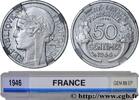 FRANCE Essai-piéfort de 50 centimes Morlon, légère GOUVERNEMENT PROVISOIRE DE LA RÉPUBLIQUE FRANÇAISE 1946 (18mm, 1,27g, 12h) -