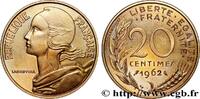 FRANCE Piéfort Br-Al de 20 centimes Marianne PIÉFORTS Paris 1962 (23,5mm, 7,84g, 6h) -