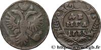RUSSIE 1 Denga (1/2 Kopeck) aigle bicéphale RUSSIE Moscou ou Ekaterinbourg 1735 (26,17mm, 8,10g, 12h) -