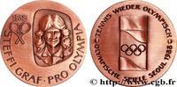 FRANCE Médaille, Jeux Olympiques, Tennis JEUX OLYMPIQUES Corée du Sud, Séoul 1988 (35,5mm, 16,68g, 12h) SPL