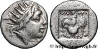 Hellénistique 2 (188 à 30 avant J.C.) Drachme plinthophore CARIE - ÎLES DE CARIE - RHODES Rhodes, Carie c. 88-84 AC. (14mm, 2,33g, 12h) -