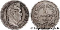 FRANCE 1/4 franc Louis-Philippe LOUIS-PHILIPPE Ier Bordeaux 1844 (15mm, 1,26g, 6h) -