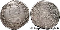 FRANCE Teston, 2e type CHARLES IX Nantes 1562 (28,5mm, 9,47g, 10h) -
