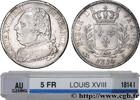 FRANCE 5 francs Louis XVIII, buste habillé LOUIS XVIII Limoges 1814 (37mm, 24,92g, 6h) -