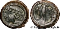 FRANCE Potin à l’aigle de face et à la tête casquée CARNUTES (Région de la Beauce) Chartres (28) Ier siècle avant J.-C. (21mm, 3,40g, 12h) -