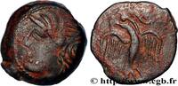 FRANCE Bronze lourd à l’aigle et au croissant CARNUTES (Région de la Beauce) Chartres (28) c. 52 AC. (17mm, 5,39g, 4h) -