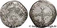 FRANCE Double sol parisis, 2e type HENRI III Riom 1583 (27mm, 4,59g, 3h) -