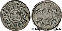 FRANCE Denier POITOU - COMTÉ DE POITOU - MONNAYAGE IMMOBILISÉ AU NOM DE CHARLES II LE CHAUVE Melle (au type de) n.d. (22mm, 1,59g, 3h) -