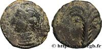 FRANCE Demi-unité de bronze au palmier et à la tête casqu HISPANIA - HISPANO-CARTHAGINOISES Carthagène, Espagne c. 218-201 AC. (21mm, 5,28g, 11h) -