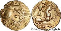 FRANCE Hémistatère aux sangliers en électrum AULERQUES ÉBUROVICES (Région d'Évreux) Évreux (27) c. 60-50 AC. (19mm, 3,32g, 7h) -