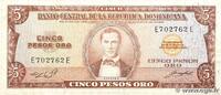 RÉPUBLIQUE DOMINICAINE 5 Pesos Oro RÉPUBLIQUE DOMINICAINE 5 Pesos Oro 1965 TB -