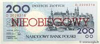 POLOGNE 200 Zlotych POLOGNE 200 Zlotych 1990 NEUF -