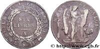FRANCE Six livres dit au génie LA CONVENTION Paris 1793 (37,5mm, 29,21g, 6h) -