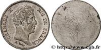 FRANCE Essai uniface d’avers de 40 francs par Tiolier CHARLES X Paris n.d. (26mm, 7,93g, h) -