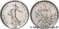 FRANCE Piéfort Argent de 5 francs Semeuse PIÉFORTS Pessac 1980 (29mm, 22,8g, 6h) -