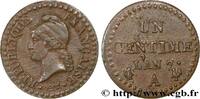 FRANCE Un centime Dupré, grand 7 DIRECTOIRE Paris 1799 (18mm, 2,50g, 6h) -