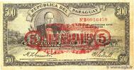 PARAGUAY 5 Guaranies sur 500 Pesos Fuertes PARAGUAY 5 Guaranies sur 500 Pesos Fuertes 1943 TB -