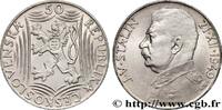 TCHÉCOSLOVAQUIE 50 Korun 70e anniversaire de Staline TCHÉCOSLOVAQUIE 1949 (28mm, 9,98g, 12h) -