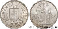 SLOVAQUIE 20 Korun St Cyril et St Méthode variété avec croix SLOVAQUIE 1941 (31mm, 15,05g, 12h) -