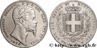 ITALIE - ROYAUME DE SARDAIGNE 5 Lire Victor Emmanuel II ITALIE - ROYAUME DE SARDAIGNE Gênes 1854 (37mm, 24,69g, 6h) -