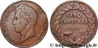 MONACO - PRINCIPAUTÉ DE MONACO - HONORÉ V 5 Centimes en cuivre rouge MONACO - PRINCIPAUTÉ DE MONACO - HONORÉ V Monaco 1838 (28,80mm, 8,98g, 6h) -