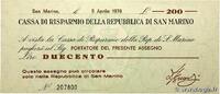 SAINT-MARIN 200 Lire SAINT-MARIN 200 Lire 1976 SPL -