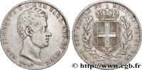 ITALIE - ROYAUME DE SARDAIGNE 5 Lire Charles-Albert ITALIE - ROYAUME DE SARDAIGNE Gênes 1843 (39mm, 24,75g, 6h) -