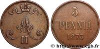 FINLANDE 5 Pennia Tsar Alexandre III FINLANDE 1873 (25mm, 6,30g, 12h) -