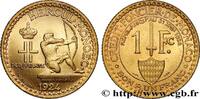 MONACO 1 Franc émission du Crédit Foncier de Monaco MONACO Poissy 1924 (23mm, 3,94g, 6h) -