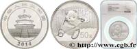 CHINE 50 Yuan Proof Panda (5oz argent) CHINE 2014 (70mm, 155,5g, 12h) -