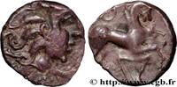 FRANCE Denier à la lyre ÉDUENS (BIBRACTE, région du Mont-Beuvray) Autun (71) c. avant 52 AC. (13mm, 2,05g, 9h) -