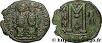 L'EMPIRE D'ANASTASE À MAURICE TIBÈRE (491-602) Follis JUSTIN II et SOPHIE Nicomédie 568-569 (28mm, 12,93g, 6h) -