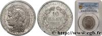 FRANCE Concours de 10 centimes, essai en étain par Oudiné DEUXIÈME RÉPUBLIQUE Paris 1848 (30mm, g, 6h) -