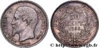 FRANCE 50 centimes Napoléon III, tête nue SECOND EMPIRE Paris 1858 (18mm, 2,47g, 6h) -
