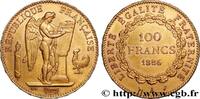 FRANCE 100 francs or Génie, tranche inscrite en relief Di TROISIÈME RÉPUBLIQUE Paris 1886 (35mm, 32,22g, 6h) -