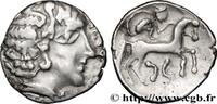 FRANCE Drachme aux deux croissants BITURIGES CUBES (Région de Bourges) c. 150-80 AC. (18mm, 3,35g, 6h) -