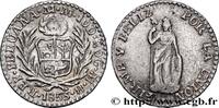 PÉROU 1/2 Real PÉROU Lima 1855 (15,5mm, 1,62g, 6h) -