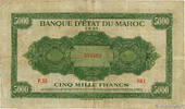 MAROC 5000 Francs MAROC 5000 Francs 1943 TB -