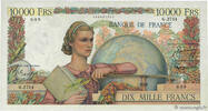 FRANCE 10000 Francs GÉNIE FRANÇAIS FRANCE 10000 Francs GÉNIE FRANÇAIS 1952 TTB+ -